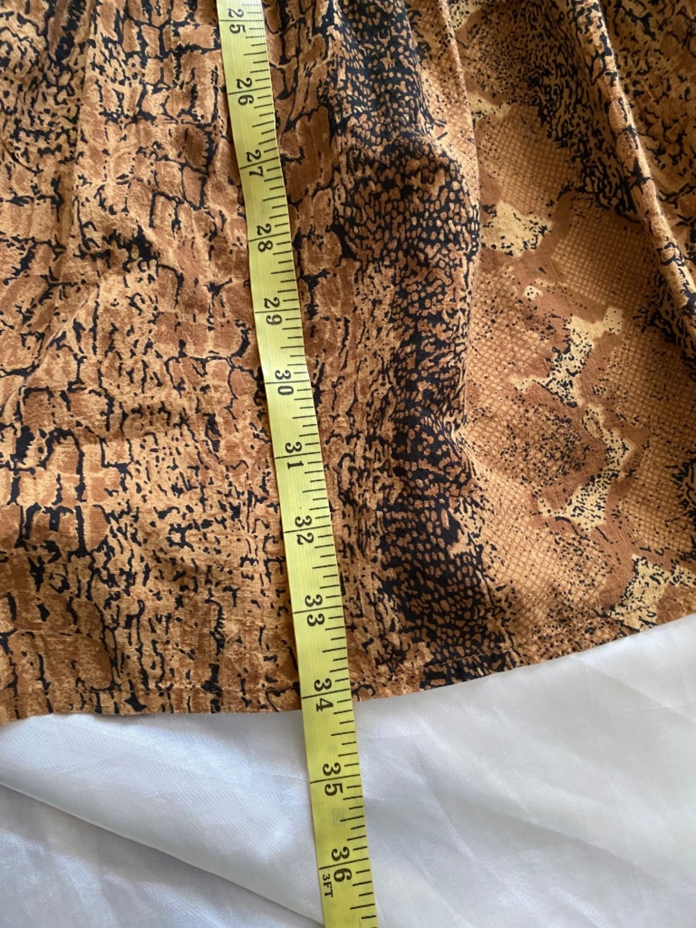 Vintage y2k Phool Brown Snake Python Print Tiered Maxi Skirt Boho Medium - Picture 5 of 7